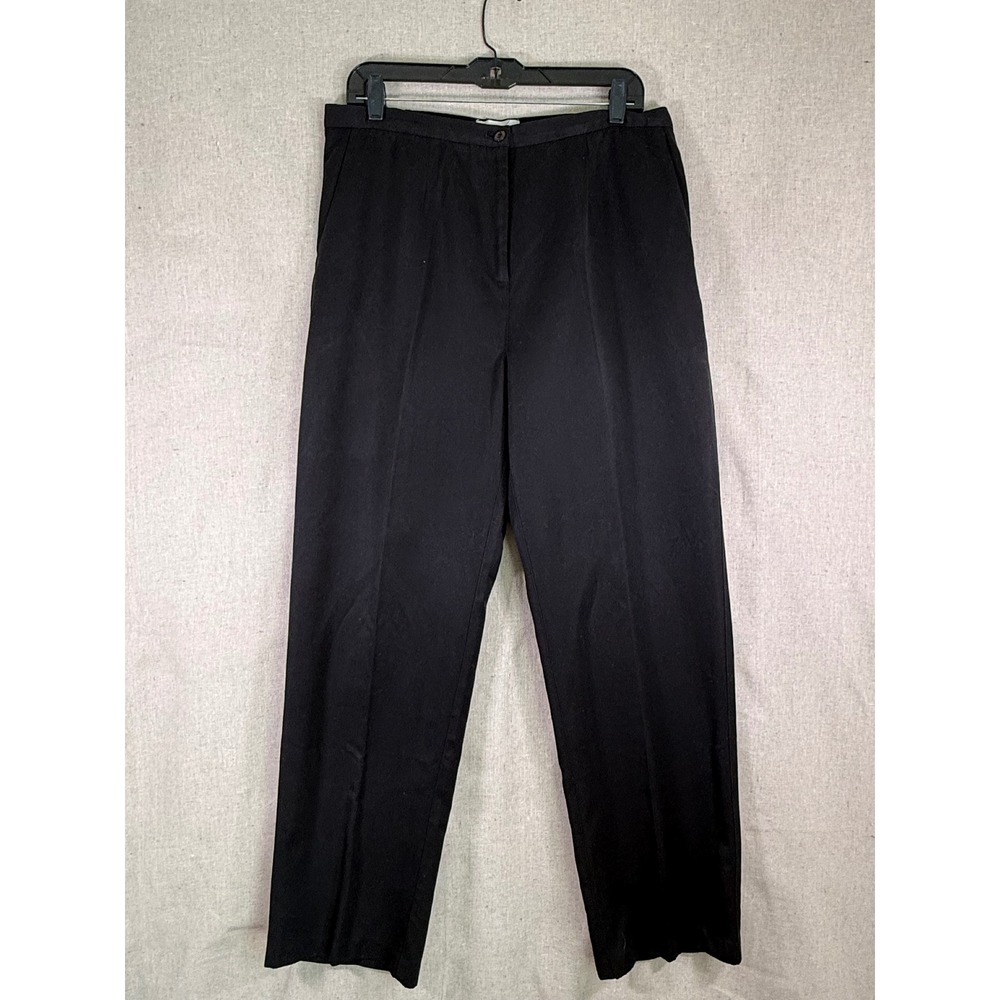 Draper's & Damon's Black Straight Leg Dress Pants Women's Size 14 Elastic Waist - Picture 2 of 6